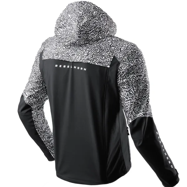 Rebelhorn Motorjassen-ah Noriaki otorja Back/White