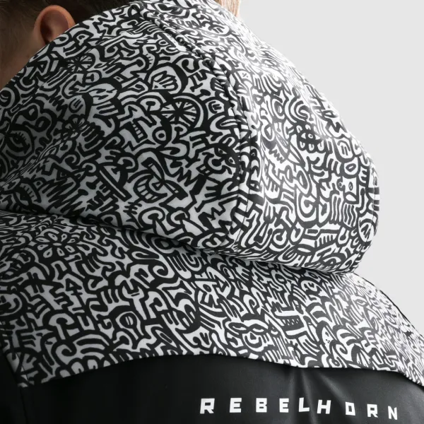 Rebelhorn Motorjassen-ah Noriaki otorja Back/White