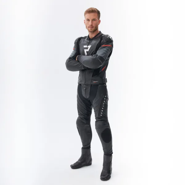 Rebelhorn Motorbroeken-Veloce Motorbroek Black/White