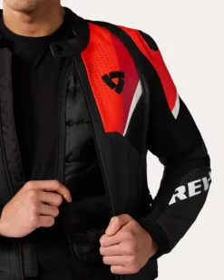REV'IT Motorjassen-Automate Motorjas Black/Neon Red