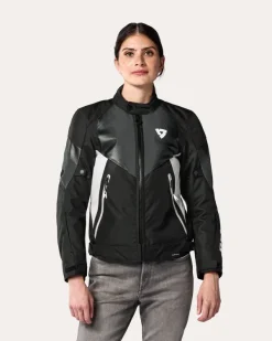 REV'IT Motorjassen-Control Air H2O Ladies Motorjas Black/White