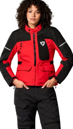 REV'IT Motorjassen-Convergent H2O Ladies Motorjas Red/Black