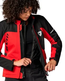 REV'IT Motorjassen-Convergent H2O Ladies Motorjas Red/Black
