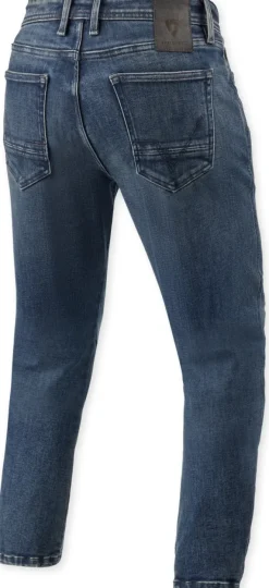 REV'IT Motorjeans-Detroit 3 Tapered Motorjeans Dark Blue Used