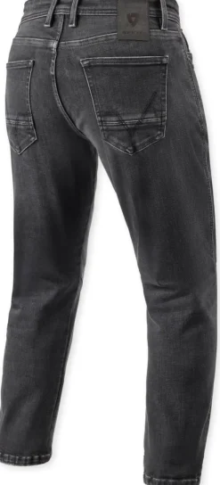 REV'IT Motorjeans-Detroit 3 Tapered Motorjeans Dark Black Stone