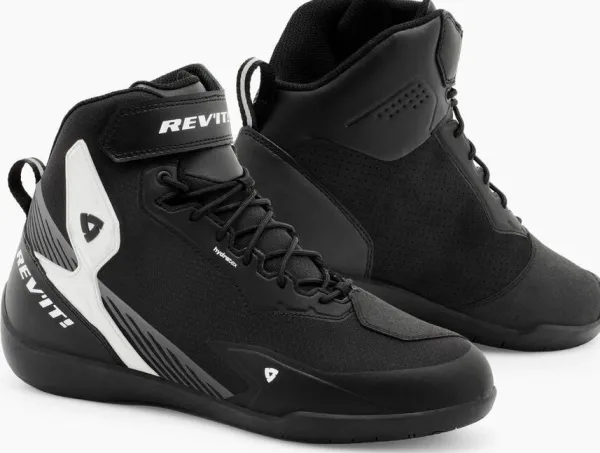 Heren REV'IT Casual Motorschoenen|Heren Motorschoenen-G-Force 2 H2O Shoes Black/White