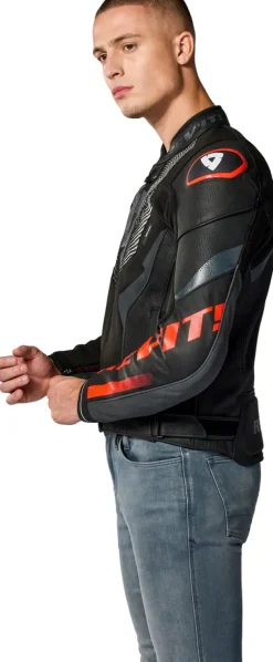 REV'IT Motorjassen-Hyperspeed 3 Air Motorjas Black/Neon Red