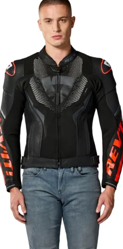 REV'IT Motorjassen-Hyperspeed 3 Air Motorjas Black/Neon Red