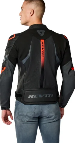 REV'IT Motorjassen-Hyperspeed 3 Air Motorjas Black/Neon Red