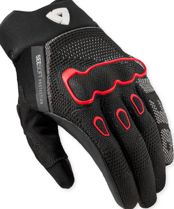 REV'IT Motorhandschoenen-Hyperpeed 3 Gove Back/Neon Red
