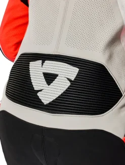 REV'IT Motorpakken-Hyperspeed 3 One Piece Light Grey/Neon Red