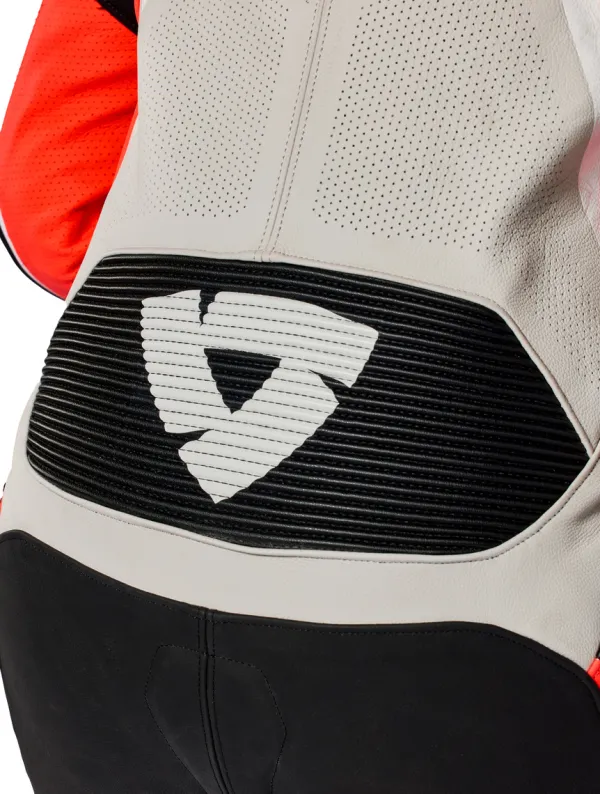 REV'IT Motorpakken-Hyperspeed 3 One Piece Light Grey/Neon Red