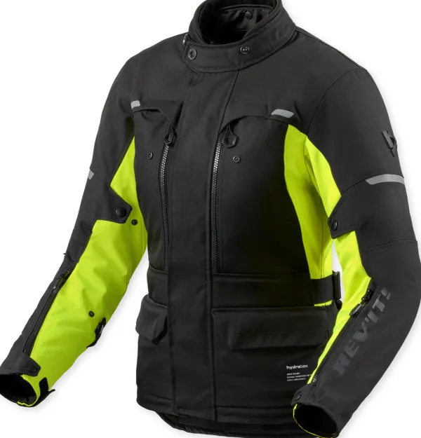 REV'IT Motorjassen-Outback 5 H2O Ladies Motorjas Black/Neon Yellow