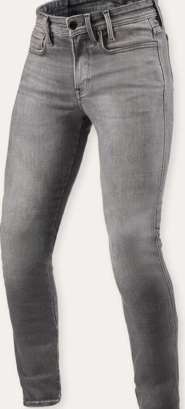 REV'IT Motorjeans-Piston 3 Skinny Motorjeans Medium Grey Used