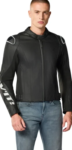 REV'IT Motorjassen-Quadratic Motorjas Black/White