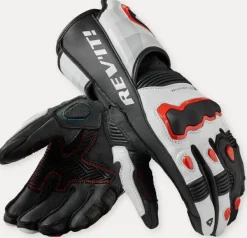 REV'IT Motorhandschoenen-Quantu 3 Gove White/Neon Red