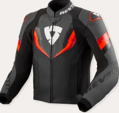 REV'IT Motorjassen-Quantum 3 Motorjas Black/Neon Red