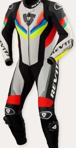 REV'IT Motorpakken-Quantum 3 One Piece Light Grey/Neon Yellow