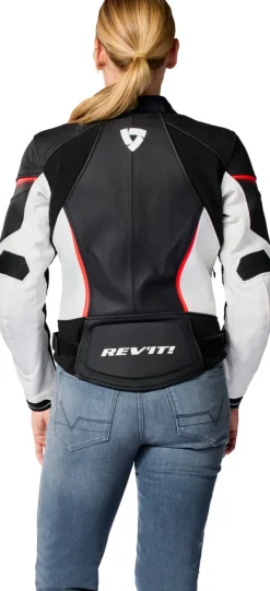 REV'IT Motorjassen-Xena 4 Ladies Motorjas White/Neon Red