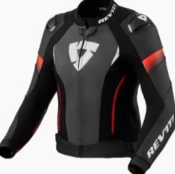 REV'IT Motorjassen-Xena 4 Pro Ladies Motorjas Black/Neon Red