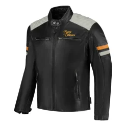 Rusty Stitches Motorjassen-Jari V2 otorja Back/ight Grey/Go 112