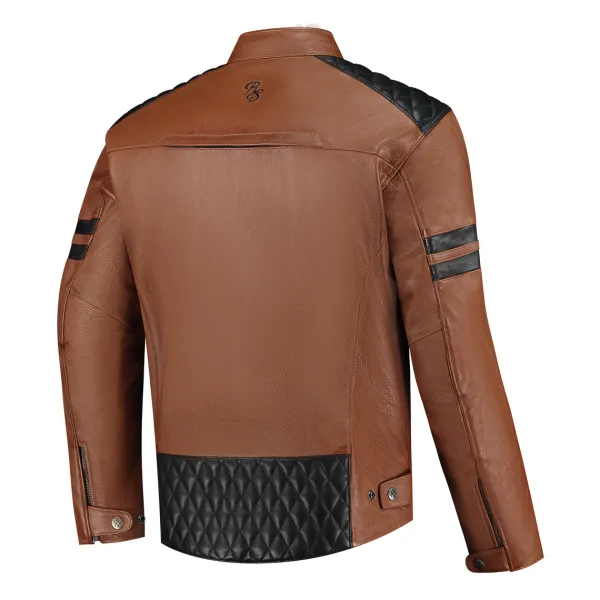 Rusty Stitches Motorjassen-Jari V2 otorja Cognac/Back 146