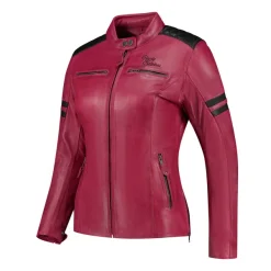 Rusty Stitches Motorjassen-Joyce V2 Ladies Motorjas Cherry/Black 505