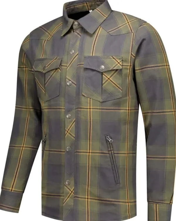Rusty Stitches Motorjassen-Nei-25 otorja Bue-Green