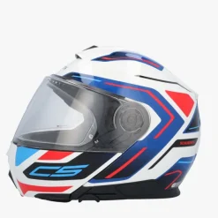 Schuberth Systeemhelmen|Helmen Met Zonnevizier-C5 Oega White/Bue 253