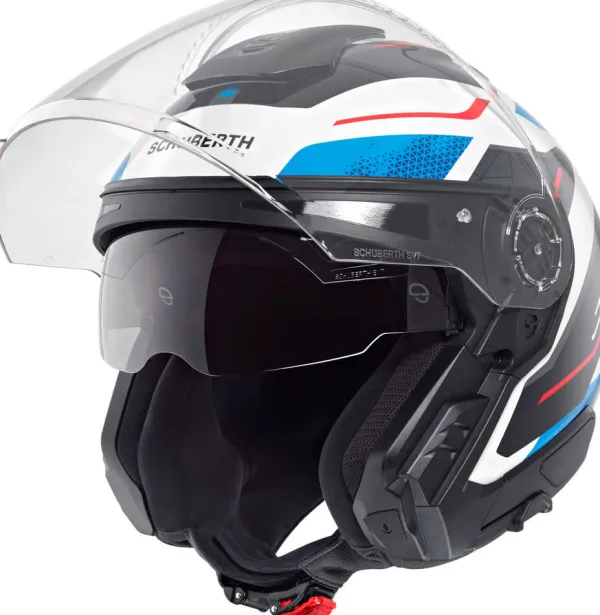 Schuberth Helmen Met Zonnevizier|Bluetooth Helmen-J2 iga White/Bue 251