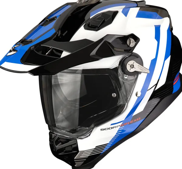 Scorpion Adventure Helmen|Integraalhelmen-ADF-9000 AIR Patro Back/Bue/White