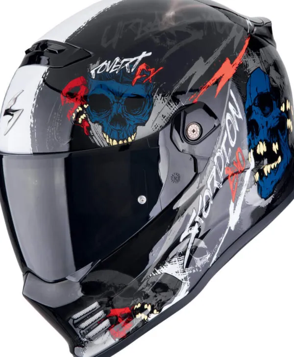 Scorpion Jethelmen-COVERT FX kuz Back/Grey/Red