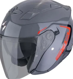 Scorpion Jethelmen|Helmen Met Zonnevizier-EXO-230 CIT-E Grey/red