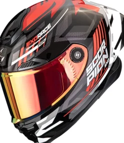 Scorpion Integraalhelmen|Helmen Met Zonnevizier-EXO-RACE AIR Kobra Back/Red