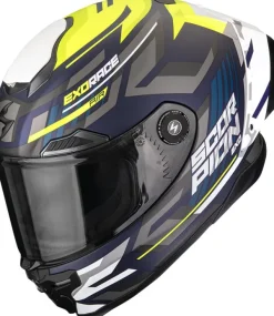 Scorpion Integraalhelmen|Helmen Met Zonnevizier-EXO-RACE AIR Kobra att Bue/Neon Yeow