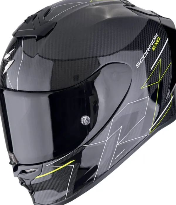 Scorpion Integraalhelmen|Carbon Helmen-EXO-R1 EVO AIR Carbon Cynergy Back/Neon Yeow