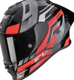 Scorpion Integraalhelmen|Race Helmen-EXO-R1 EVO II AIR Adrenaine Back/Red/iver