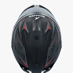 Shark Integraalhelmen|Helmen Met Zonnevizier-D-kwa 3 Bat-R at Back/Anthracite/Red KAR