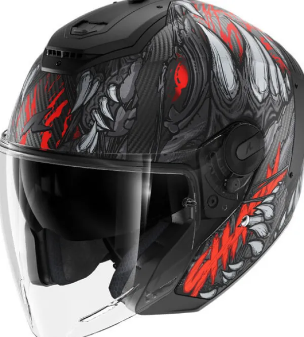 Shark Helmen Met Zonnevizier|Bluetooth Helmen-R Jet Carbon haytan at KRA