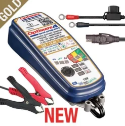 Optimate Motor Accessoires-Tecmate 4 Quad Gold Acculader