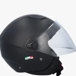 DAMES VITO Vespa Helmen|Kinder Scooterhelmen-Jet Moda Bambino Matt Black Kinderhelm