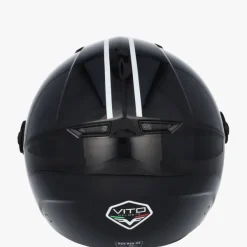 DAMES VITO Vespa Helmen|Jethelmen-Jet oda Gan Zwart + Zwarte voering